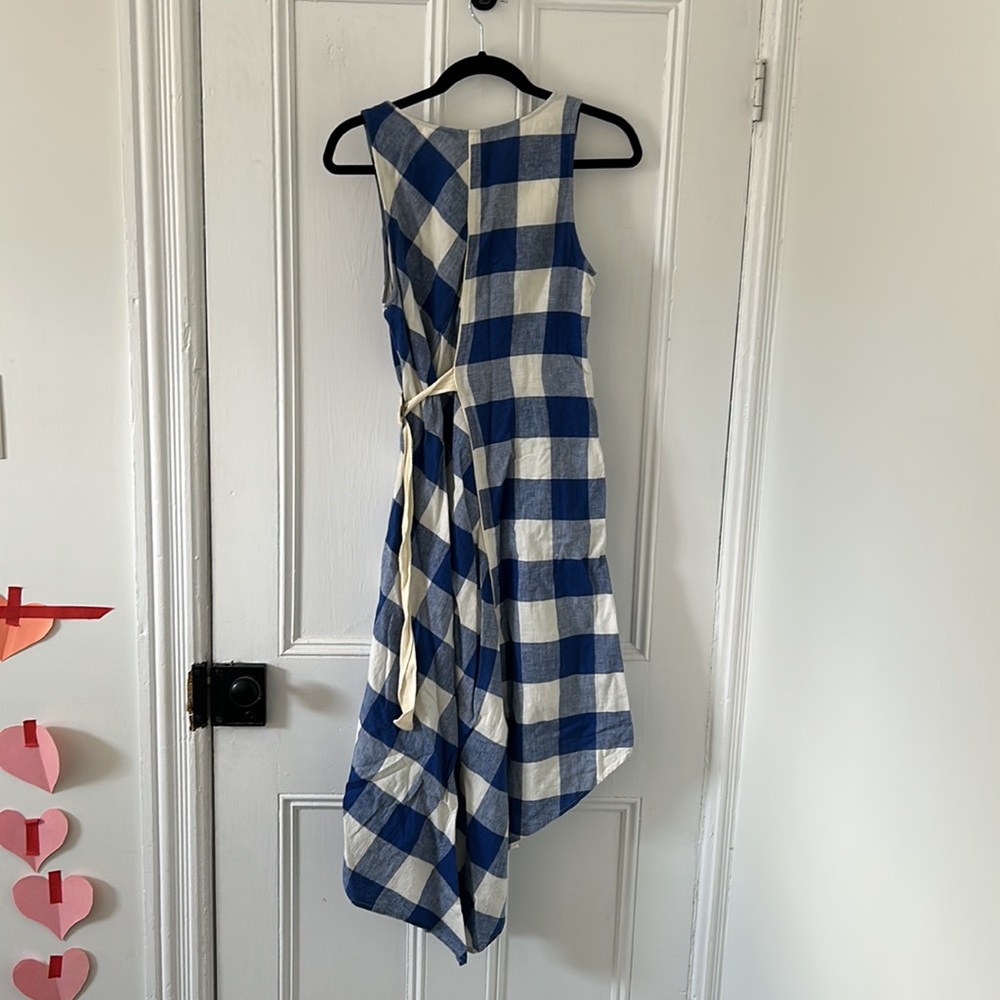 Maeve gingham cotton/linen blend summer dress. Size S. In great condition. - Picture 2 of 3